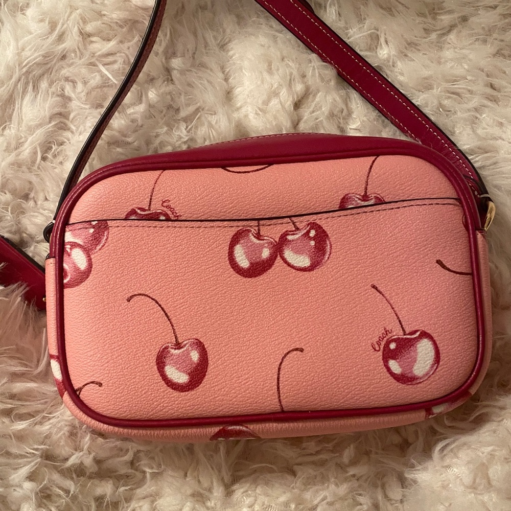 Coach Pink Crossbody Bag with Signature Design